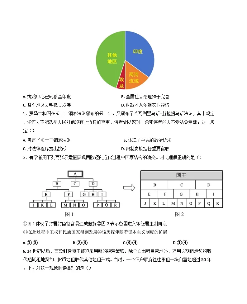 四川省成都市树德中学2024-2025学年高二下学期5月阶段性测试历史试题（含答案）第2页