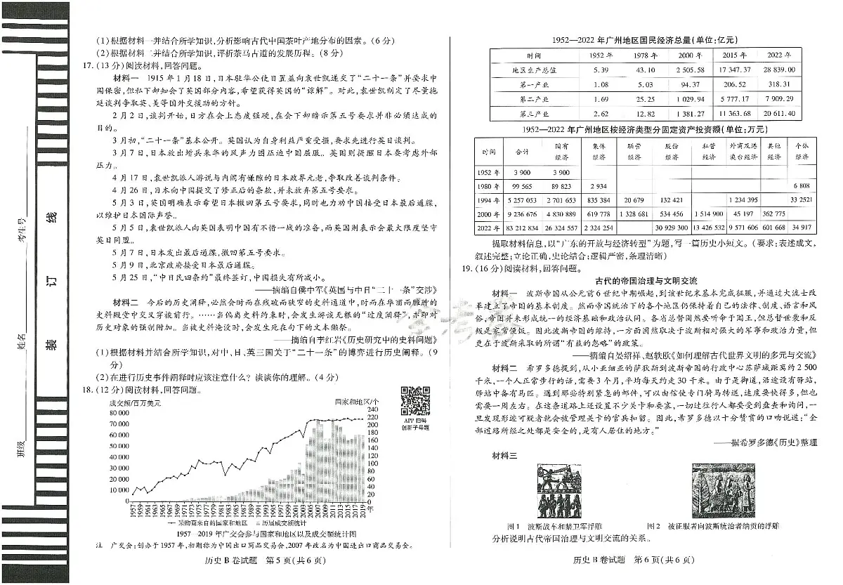 2025年高三历史高考临考押题密卷模拟试题B卷（山东专版）及其答案第3页