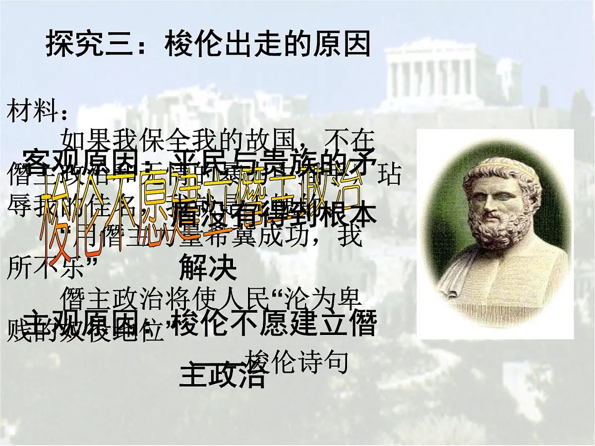 人教版 (新课标)高中历史选修1 1-3《雅典民主政治的奠基石》探究型课件第8页