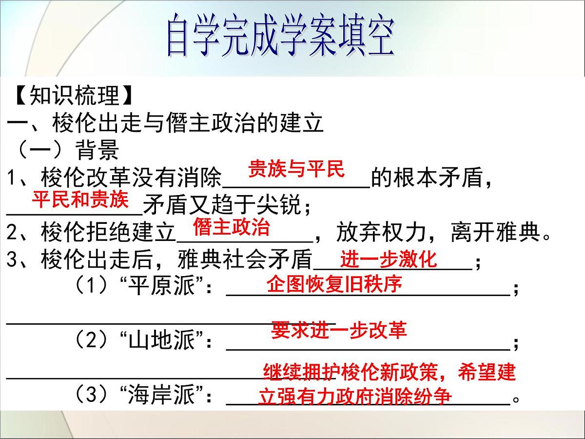 人教版 (新课标)高中历史选修1 1-3《雅典民主政治的奠基石》课件第5页
