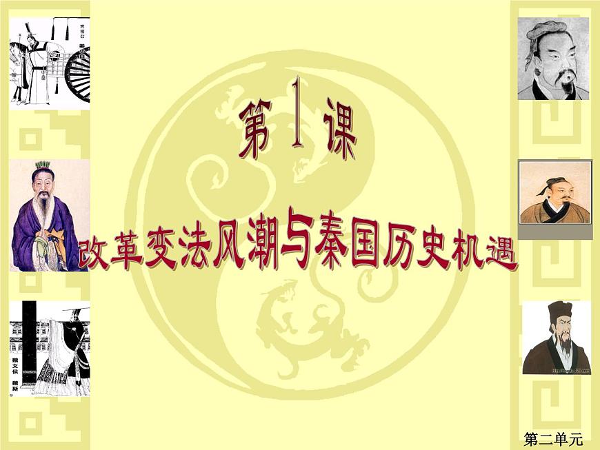 人教版 (新课标)高中历史选修1 2-1《改革变法风潮与秦国历史机遇》课件第1页
