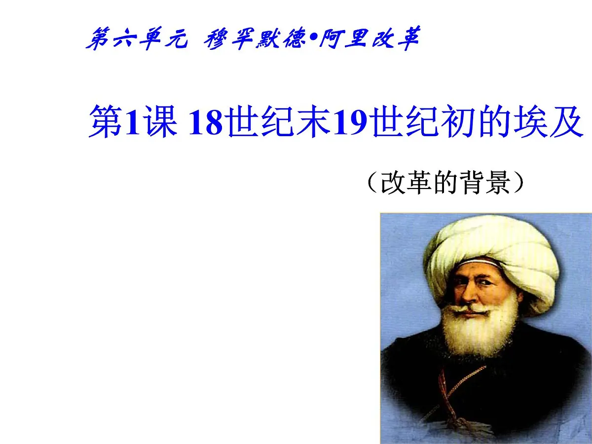 人教版 (新课标)高中历史选修1 6-1《18世纪末19世纪初的埃及》课件第4页