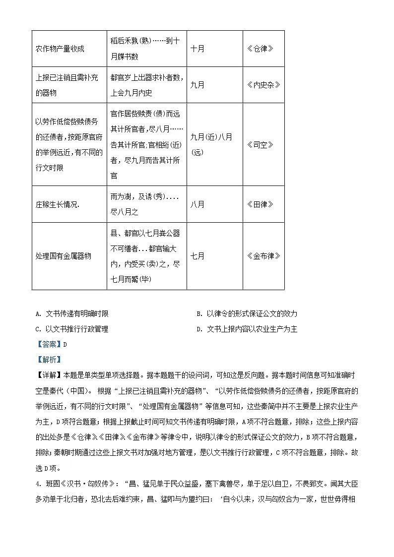 浙江省丽水市2023_2024学年高二历史下学期6月期末考试试题含解析第2页