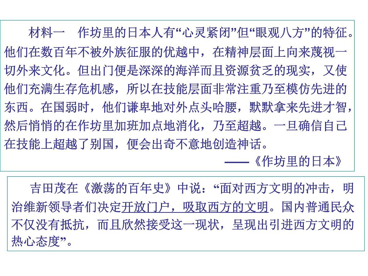 人教版 (新课标)高中历史选修1 8-3《明治维新》课件第4页