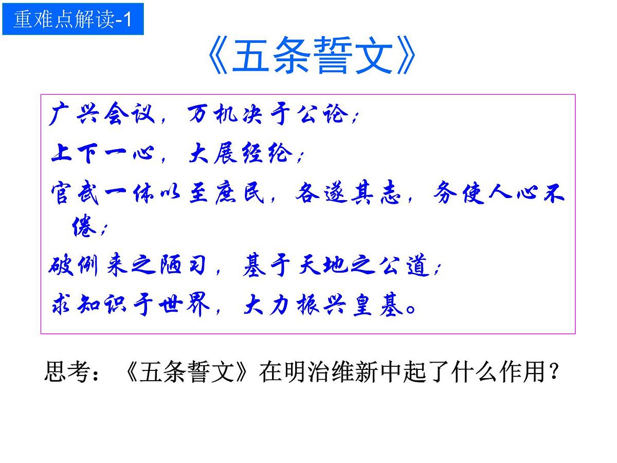 人教版 (新课标)高中历史选修1 8-3《明治维新》课件第6页
