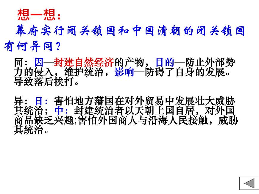 人教版 (新课标)高中历史选修1 第八单元日本明治维新综合复习课件第8页