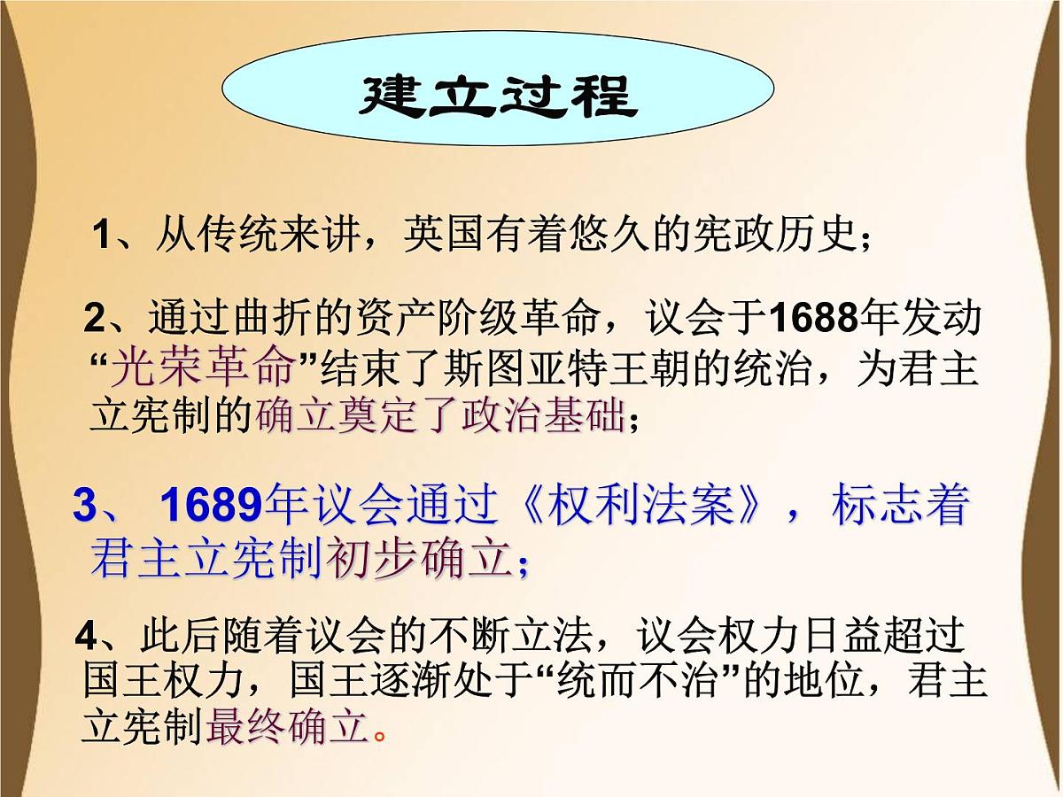 人教版 (新课标)高中历史选修2 4-1《英国君主立宪制的建立》课件第5页