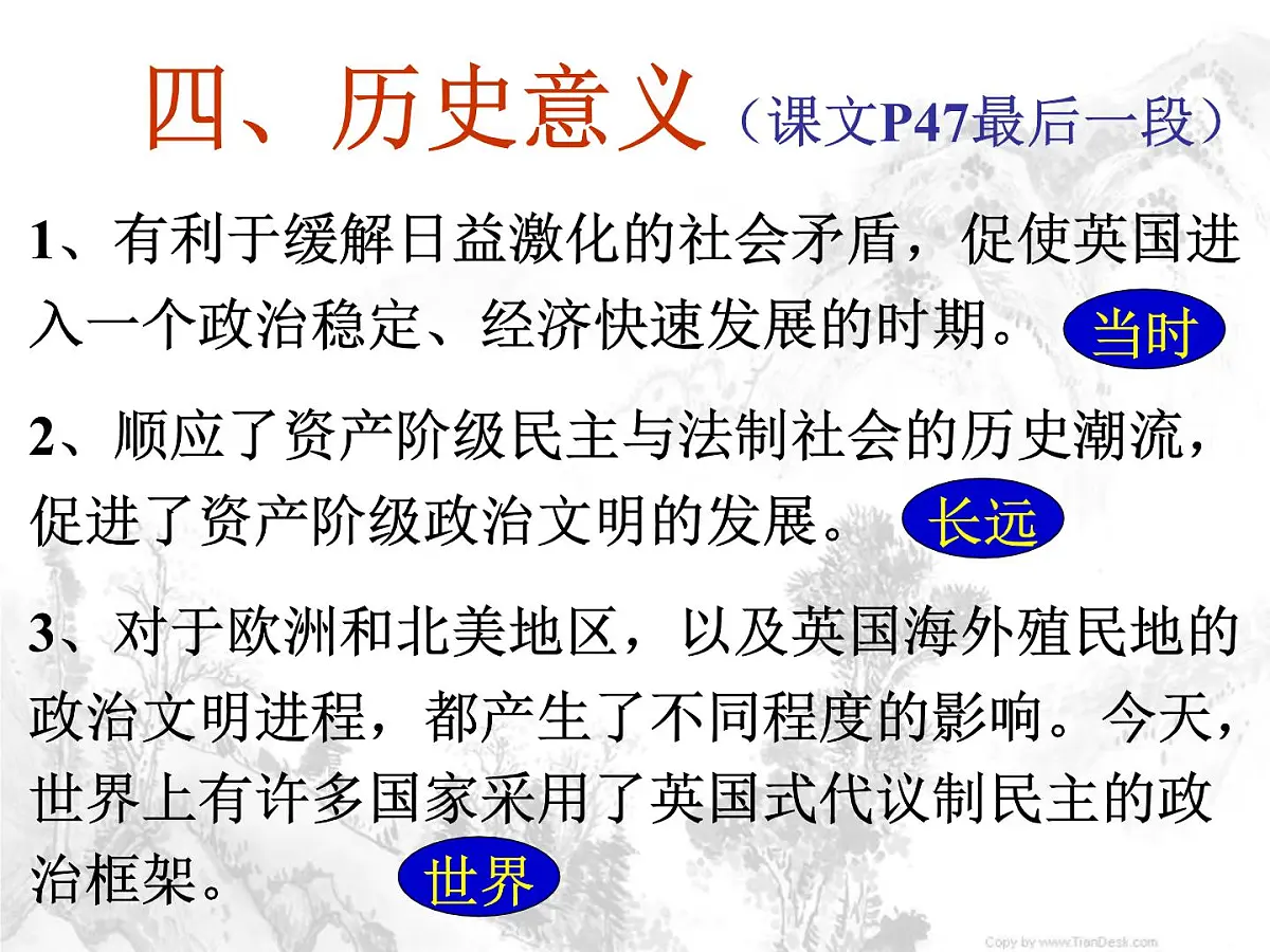 人教版 (新课标)高中历史选修2 4-2《英国责任制内阁的形成》课件第6页