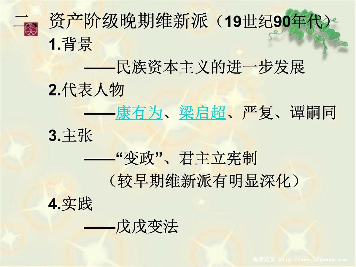 人教版 (新课标)高中历史选修2 6-2《中国资产阶级的民主思想》课件第4页