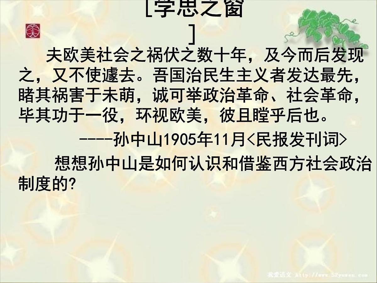 人教版 (新课标)高中历史选修2 6-2《中国资产阶级的民主思想》课件第6页