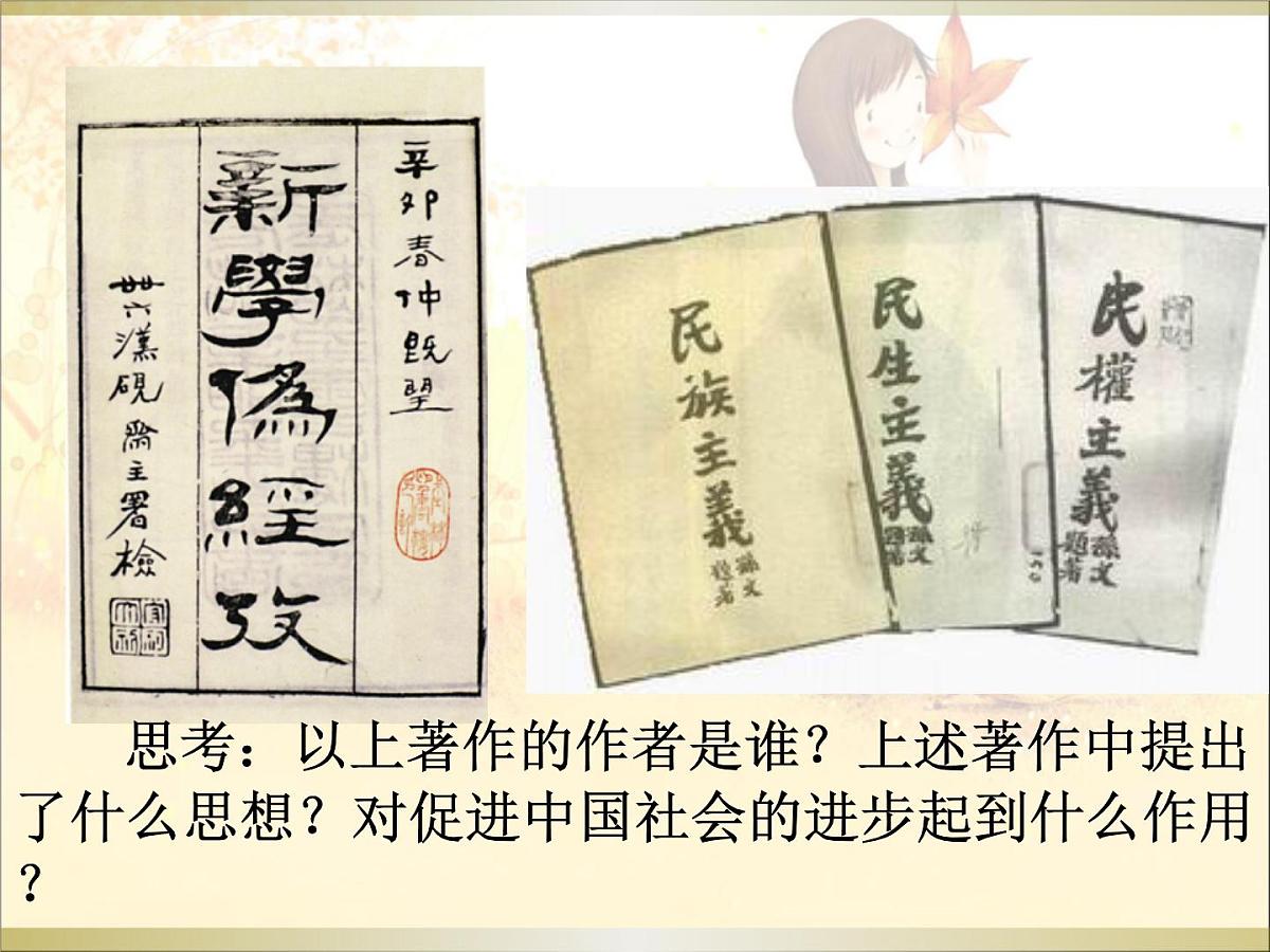 人教版 (新课标)高中历史选修2 6-2《中国资产阶级的民主思想》课件第1页