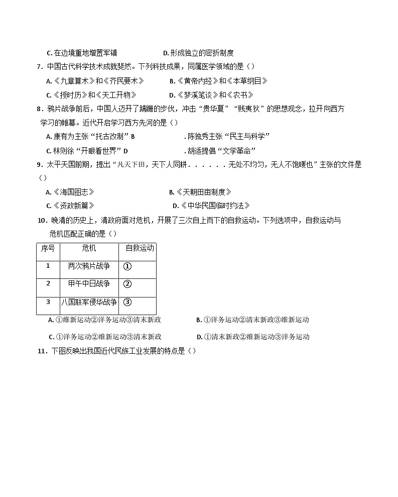 2025年7月天津市普通高中学业水平合格性考试历史仿真模拟卷02（春季高考适用）第2页