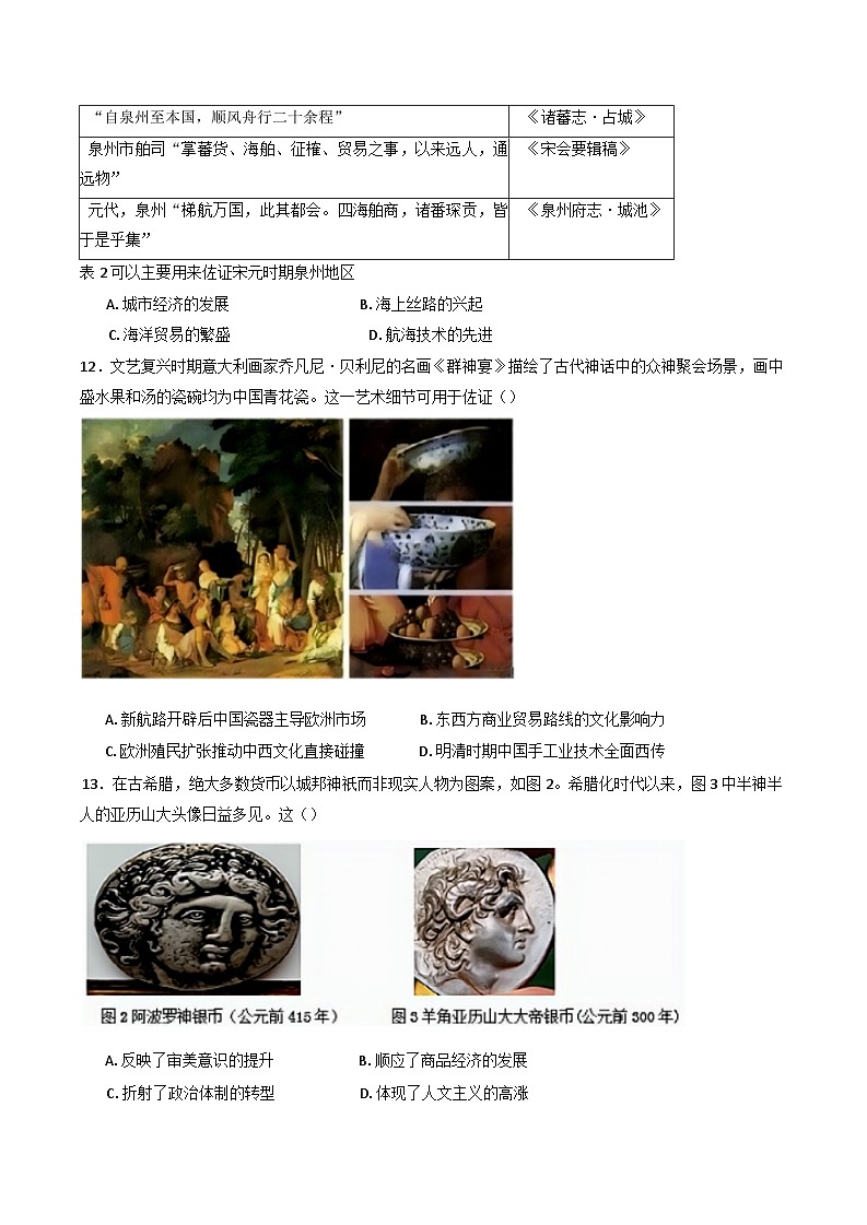 福建省漳州实验高级中学2024-2025学年高二下学期5月月考历史试题（含解析）第3页