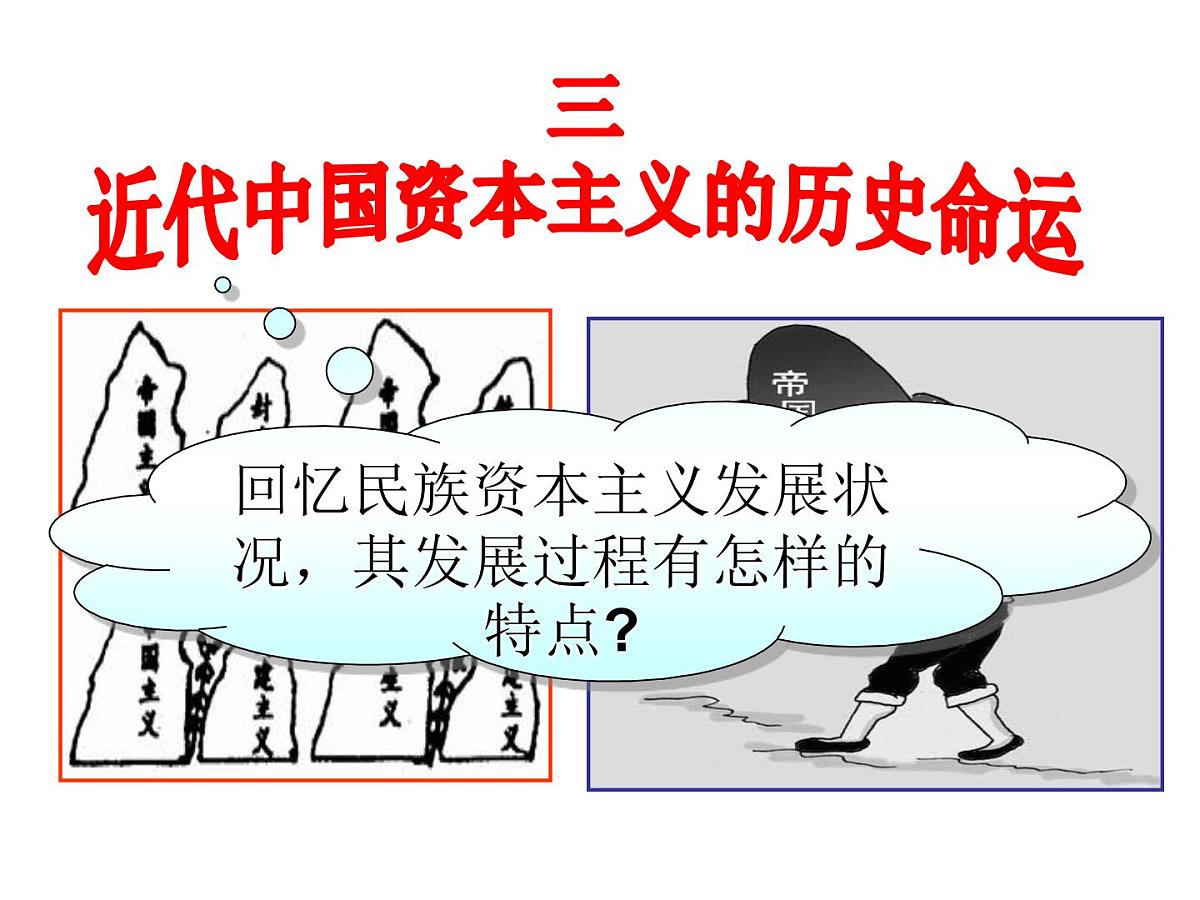 人民版高中历史必修2 2-3《近代中国资本主义的历史命运》课件第1页