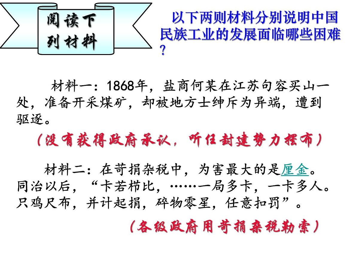人民版高中历史必修2 2-3《近代中国资本主义的历史命运》课件第6页
