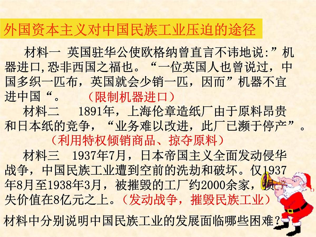 人民版高中历史必修2 2-3《近代中国资本主义的历史命运》课件第7页