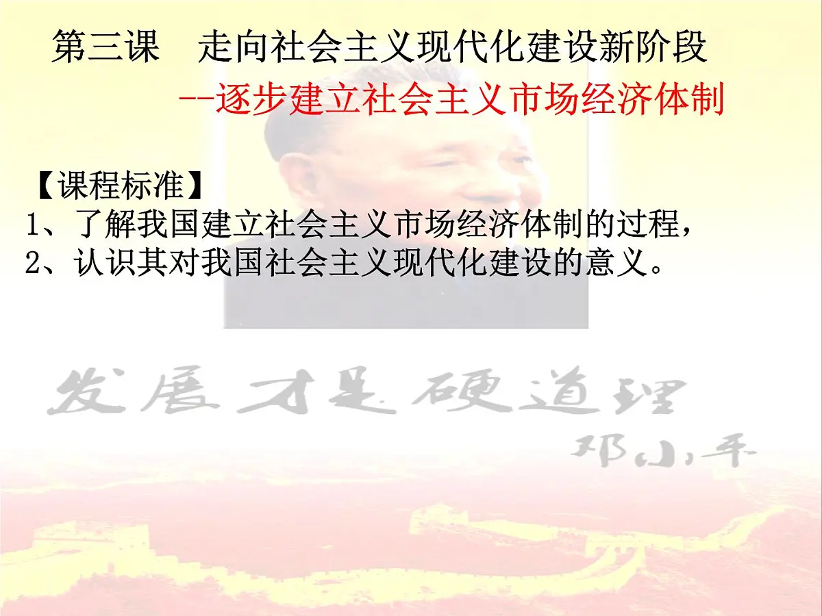 人民版高中历史必修2 3-3《走向社会主义现代化建设新阶段》课件第2页