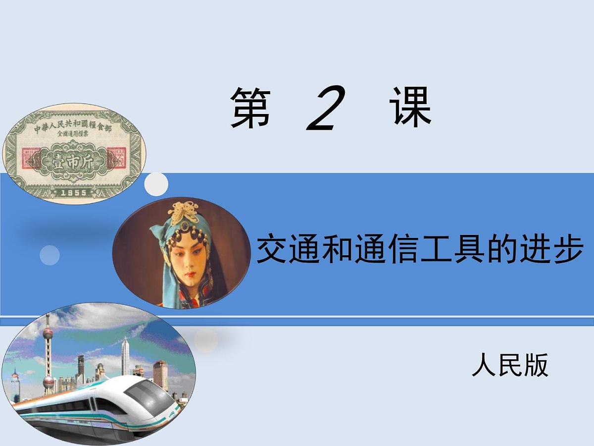 人民版高中历史必修2 4-2《交通和通信工具的进步》课件第1页