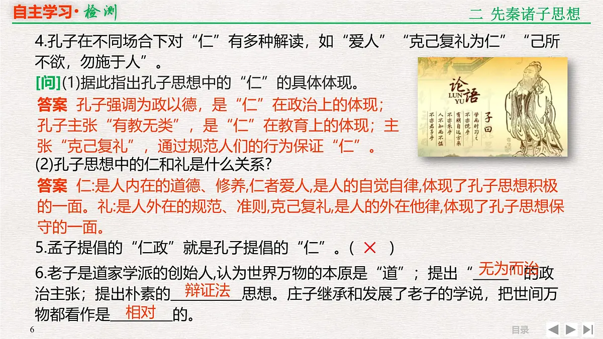 专题串讲课件：人教版 (新课标)高中历史必修3 1-1百家争鸣”和汉代儒学成为正统思想第6页