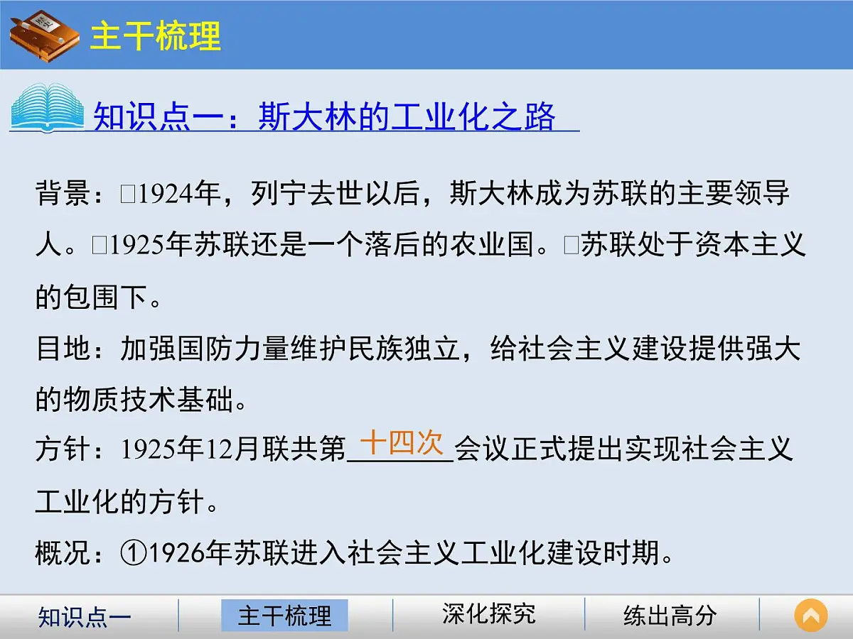 人民版高中历史必修2 7-2《斯大林模式的社会主义建设道路》课件第3页