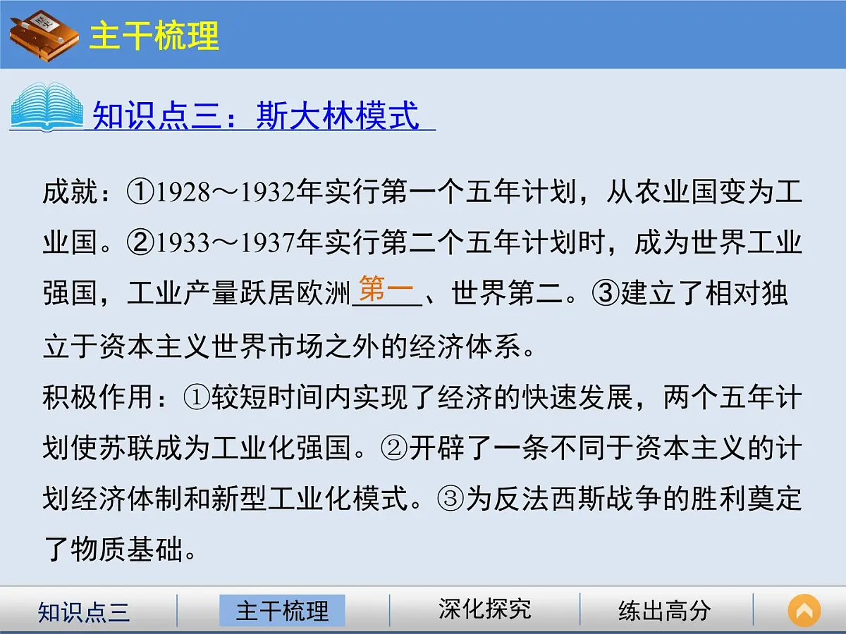 人民版高中历史必修2 7-2《斯大林模式的社会主义建设道路》课件第8页