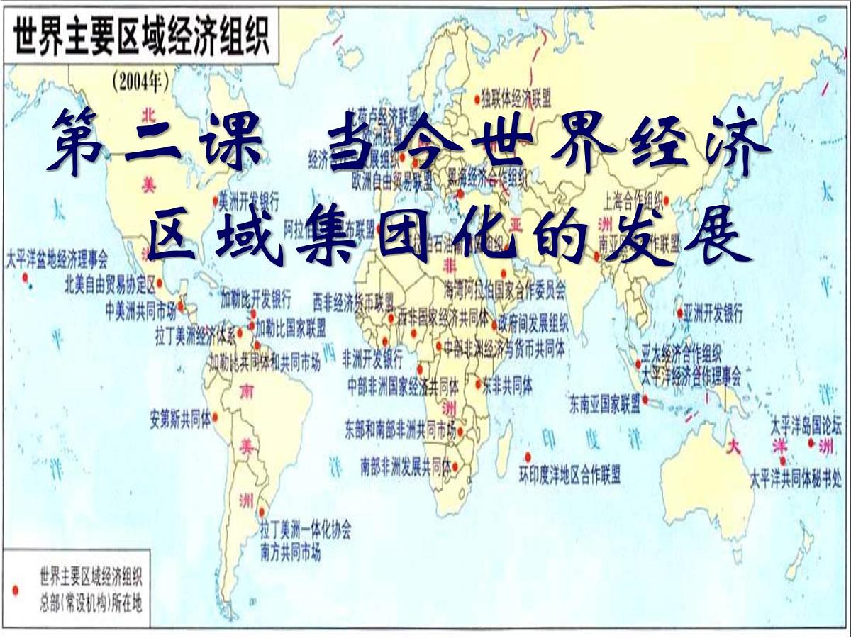人民版高中历史必修2 8-2《当今世界经济区域集团化的发展》课件第1页