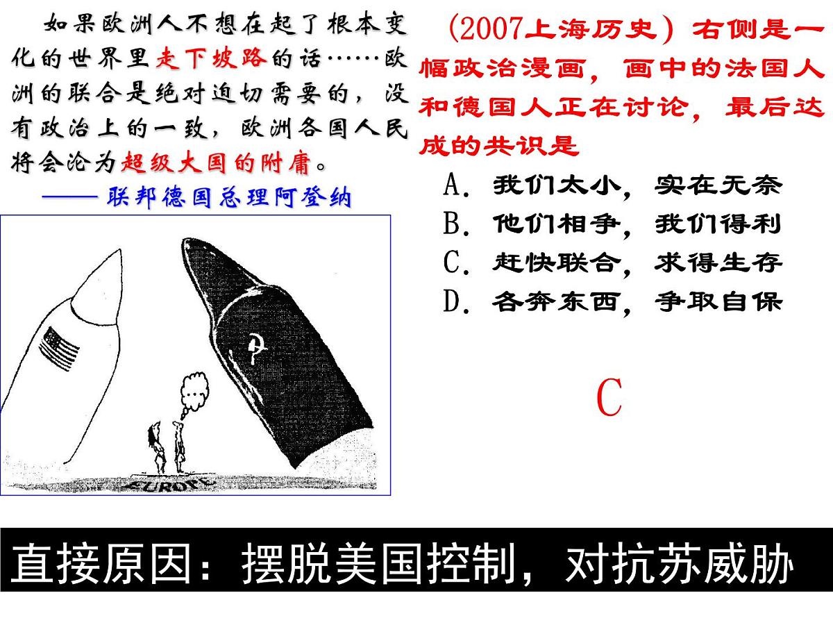 人民版高中历史必修2 8-2《当今世界经济区域集团化的发展》课件第7页