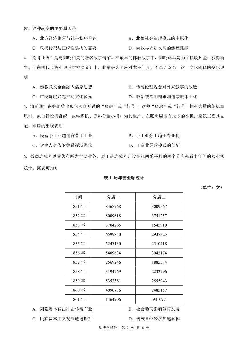 历史试题第2页