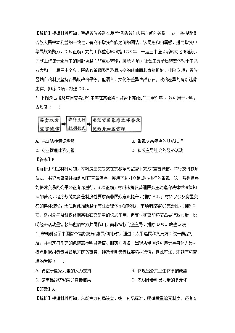 山西省临汾市部分学校2024-2025学年高二下学期期中考试（C卷）历史试卷（解析版）第2页