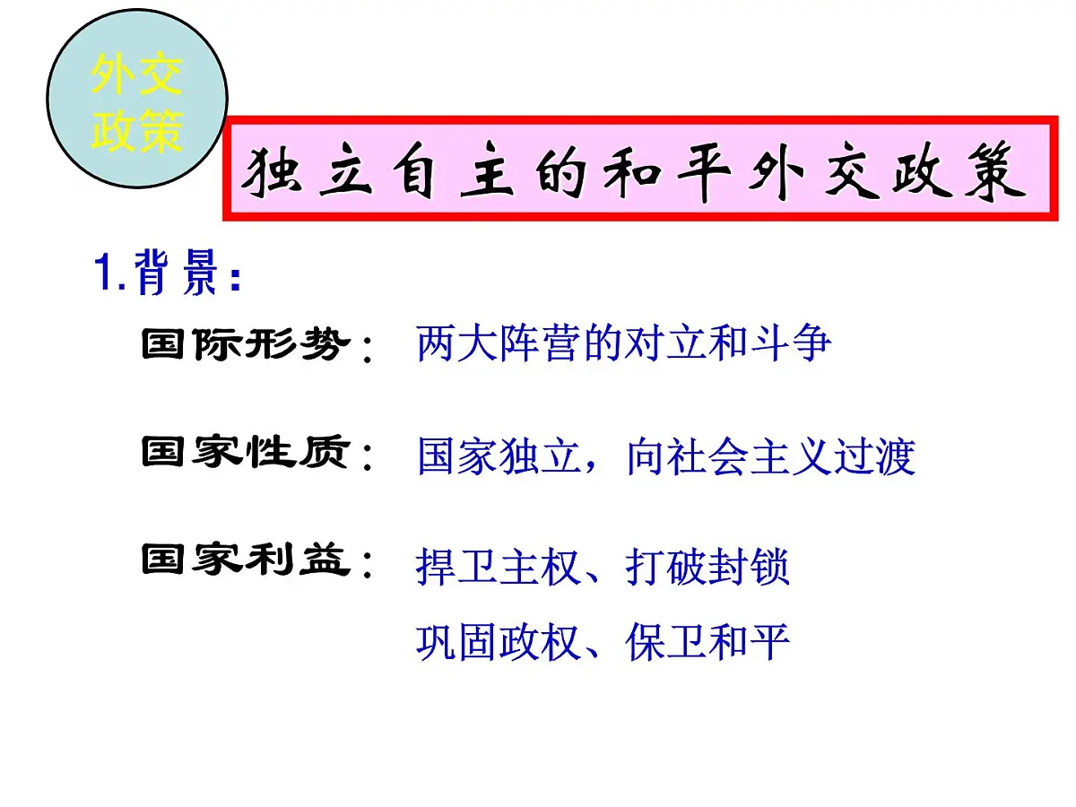 人民版高中历史必修1 5-1《新中国初期的外交》课件第4页