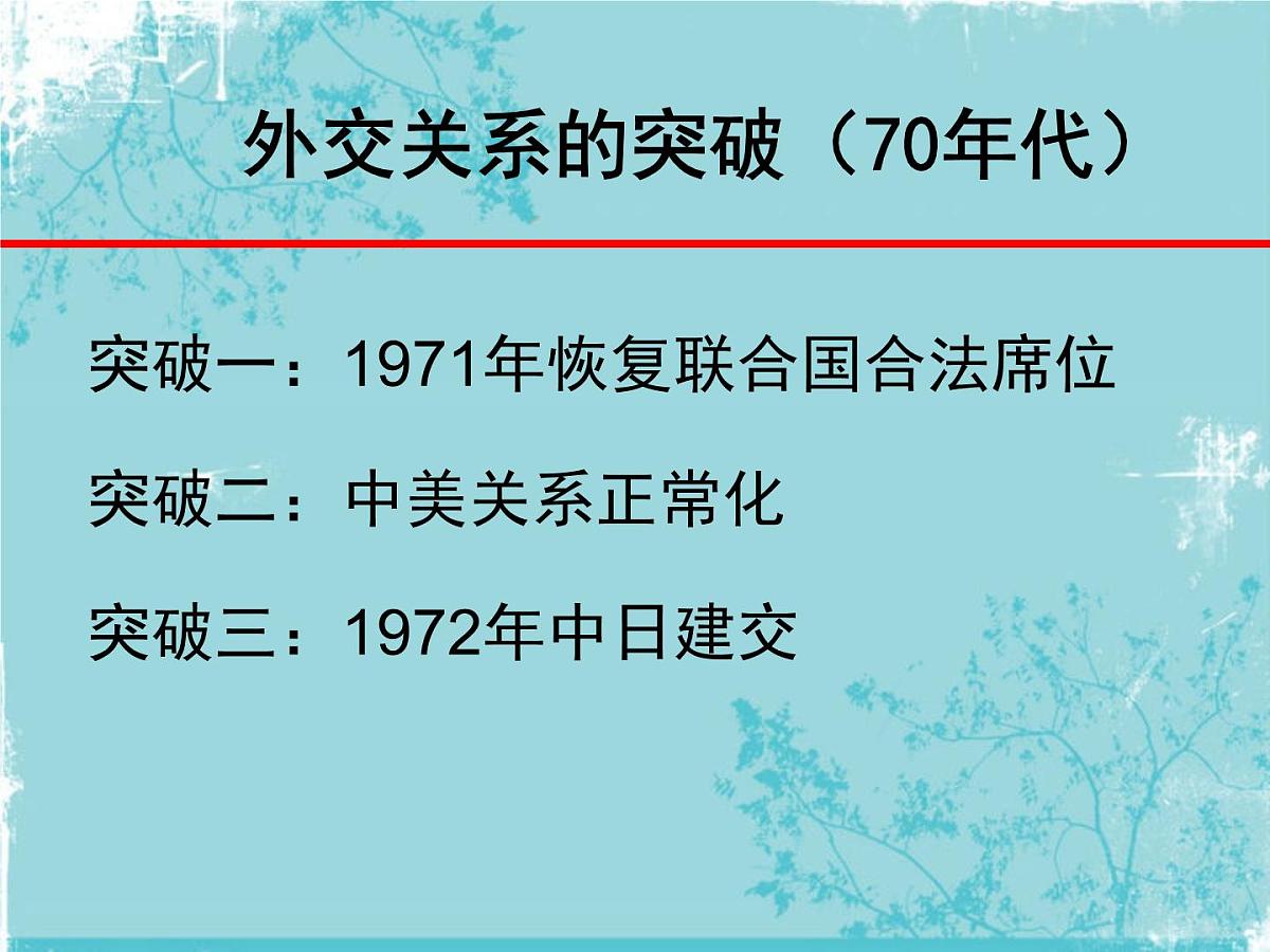 人民版高中历史必修1 5-2《外交关系的突破》课件第3页