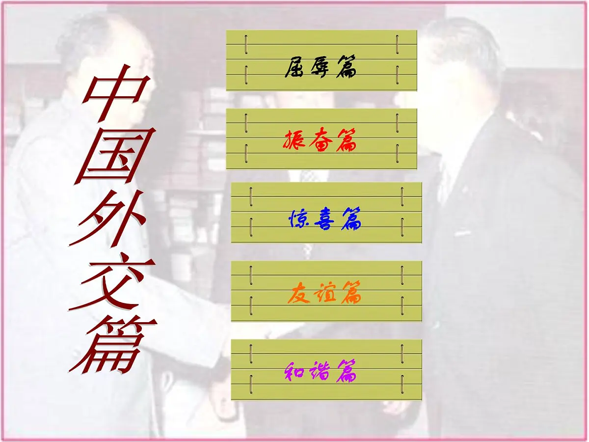 人民版高中历史必修1 5-2《外交关系的突破》课件第1页