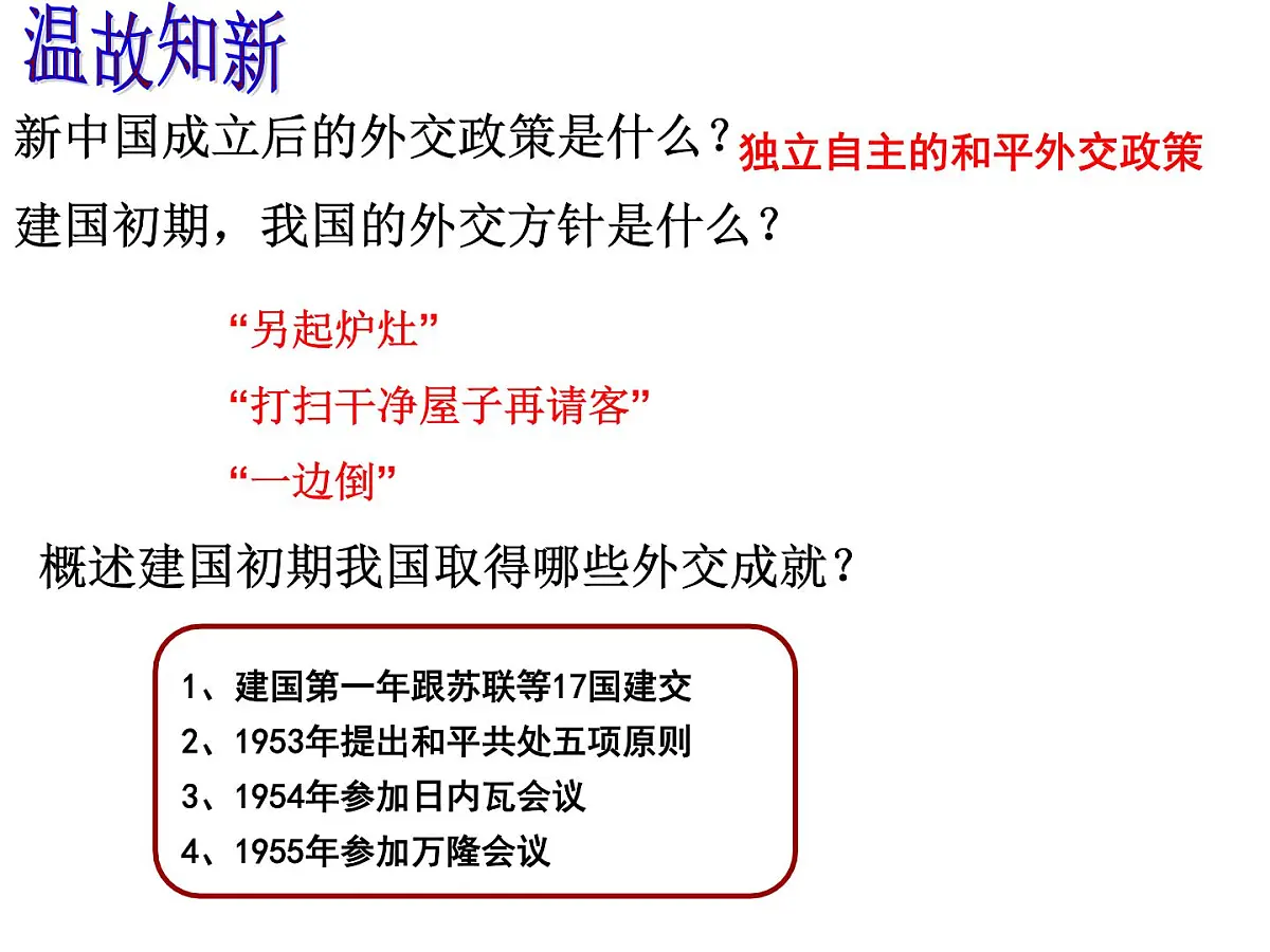人民版高中历史必修1 5-2《外交关系的突破》课件第1页