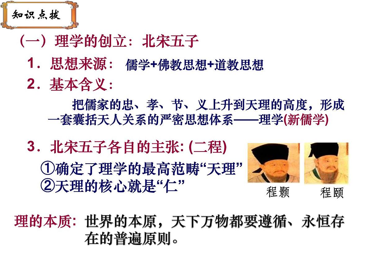 人民版高中历史必修3 1-3《宋明理学》课件第4页