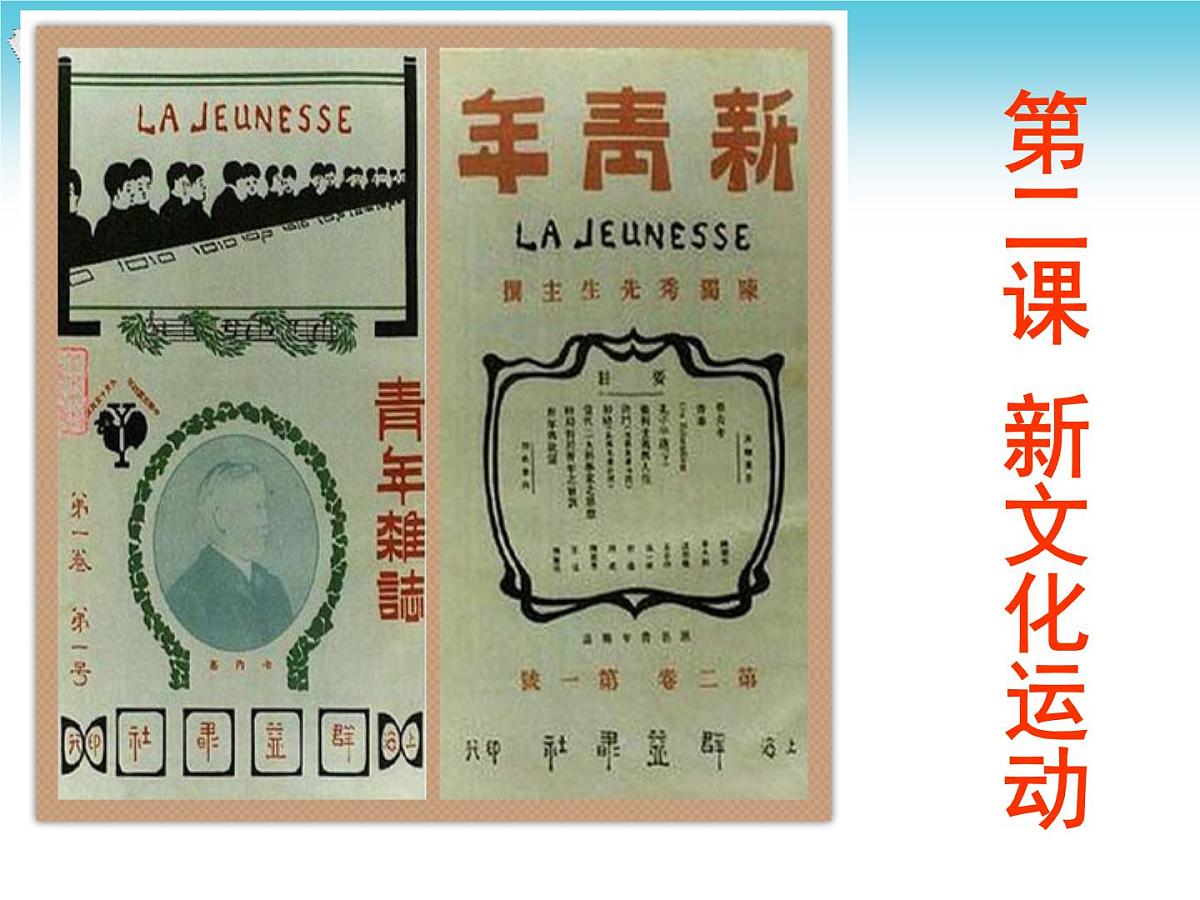 人民版高中历史必修3 3-2《新文化运动》说课课件第1页