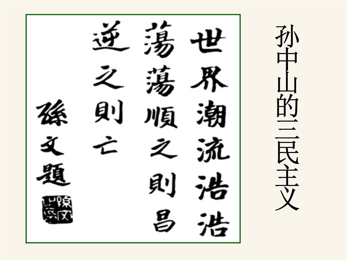 人民版高中历史必修3 4-1《孙中山的三民主义》课件第1页