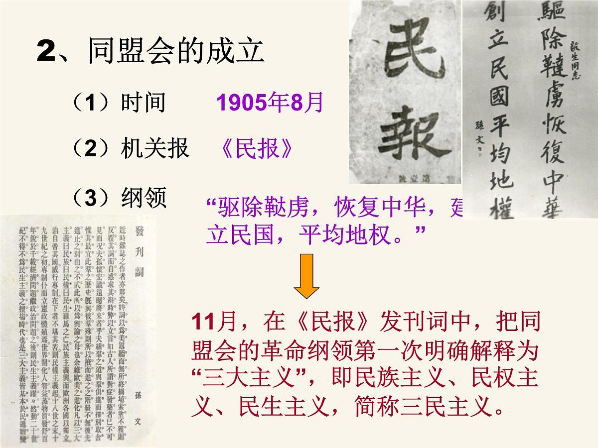 人民版高中历史必修3 4-1《孙中山的三民主义》课件第7页
