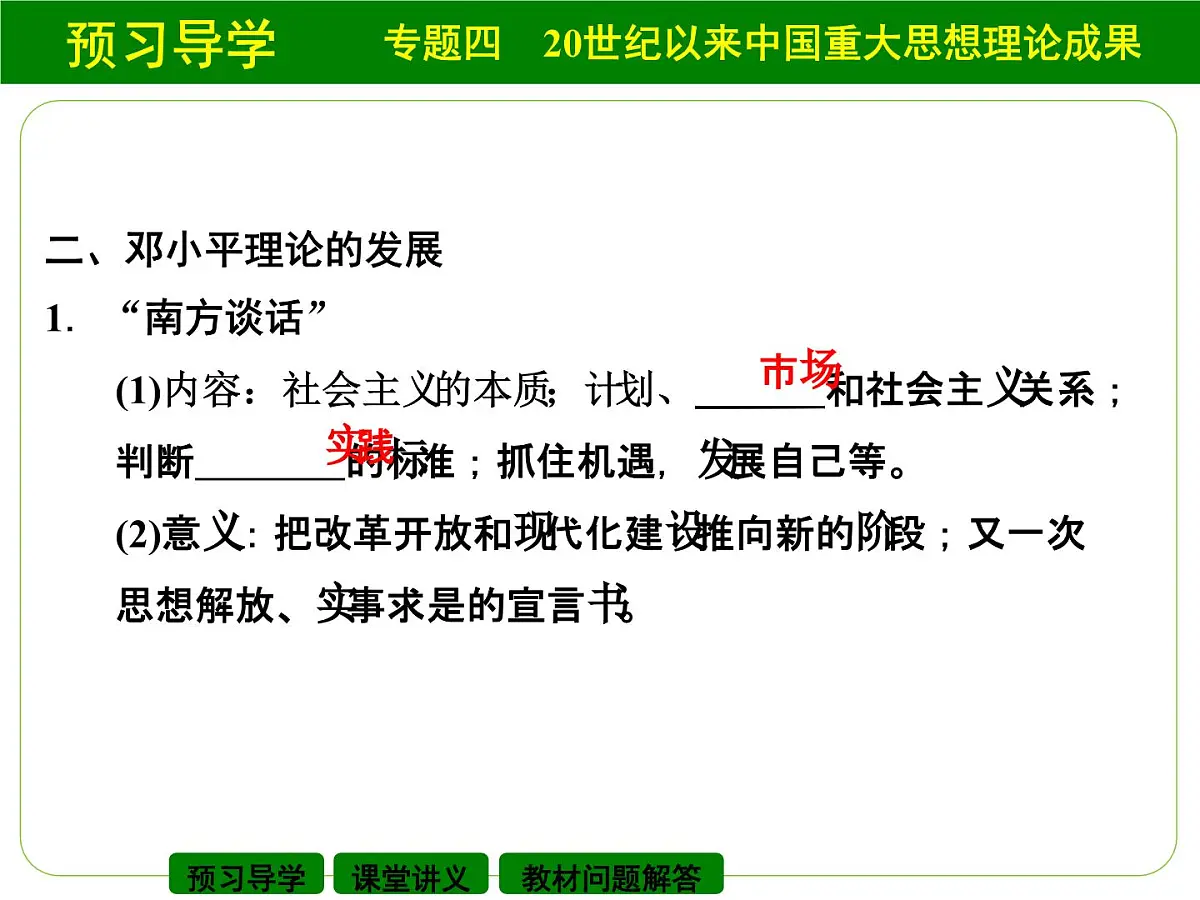 人民版高中历史必修3 4-3《建设中国特色社会主义理论》课件第6页