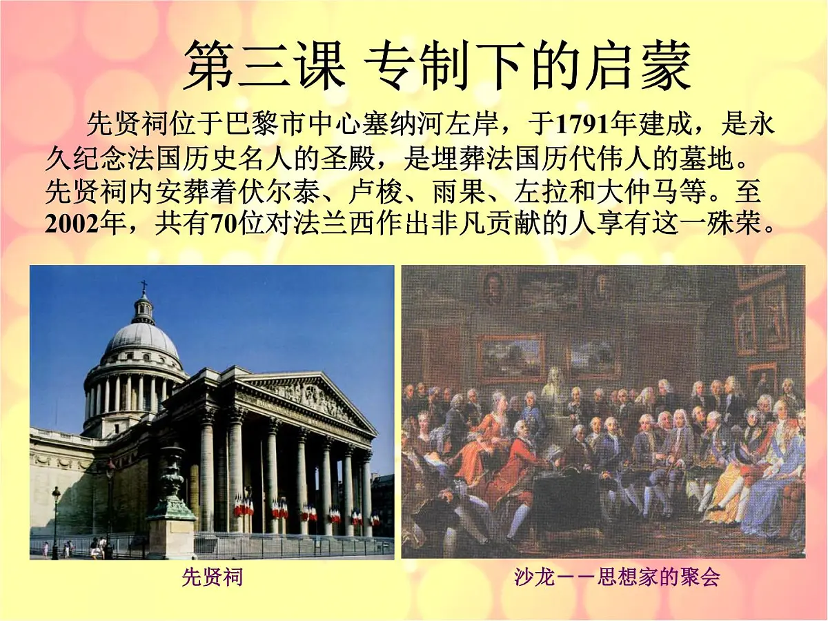 人民版高中历史必修3 6-3《专制下的启蒙》课件第1页