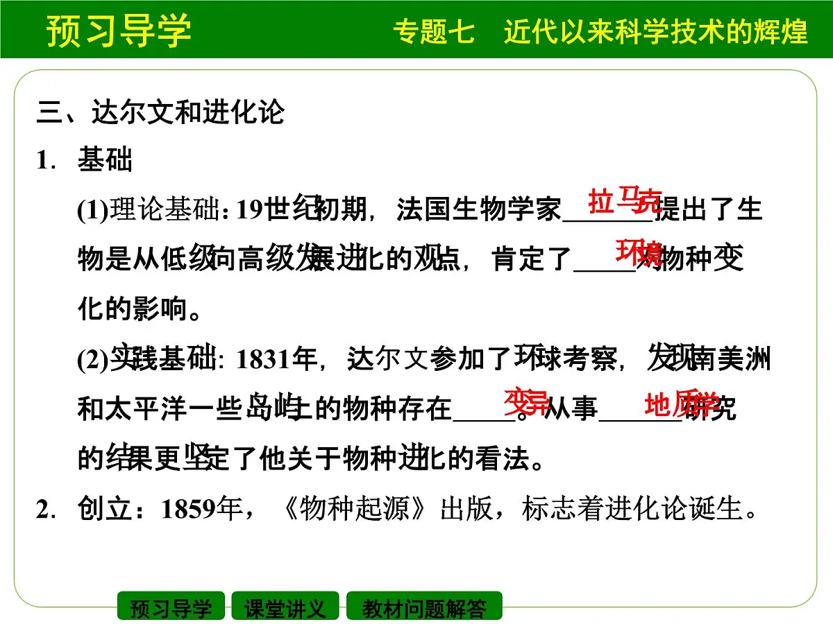 人民版高中历史必修3 7-2《追寻生命的起源》课件第7页