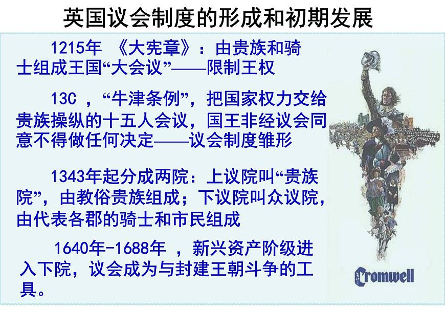 人民版高中历史选修4 3-1《英国资产阶级革命与克伦威尔》课件第7页