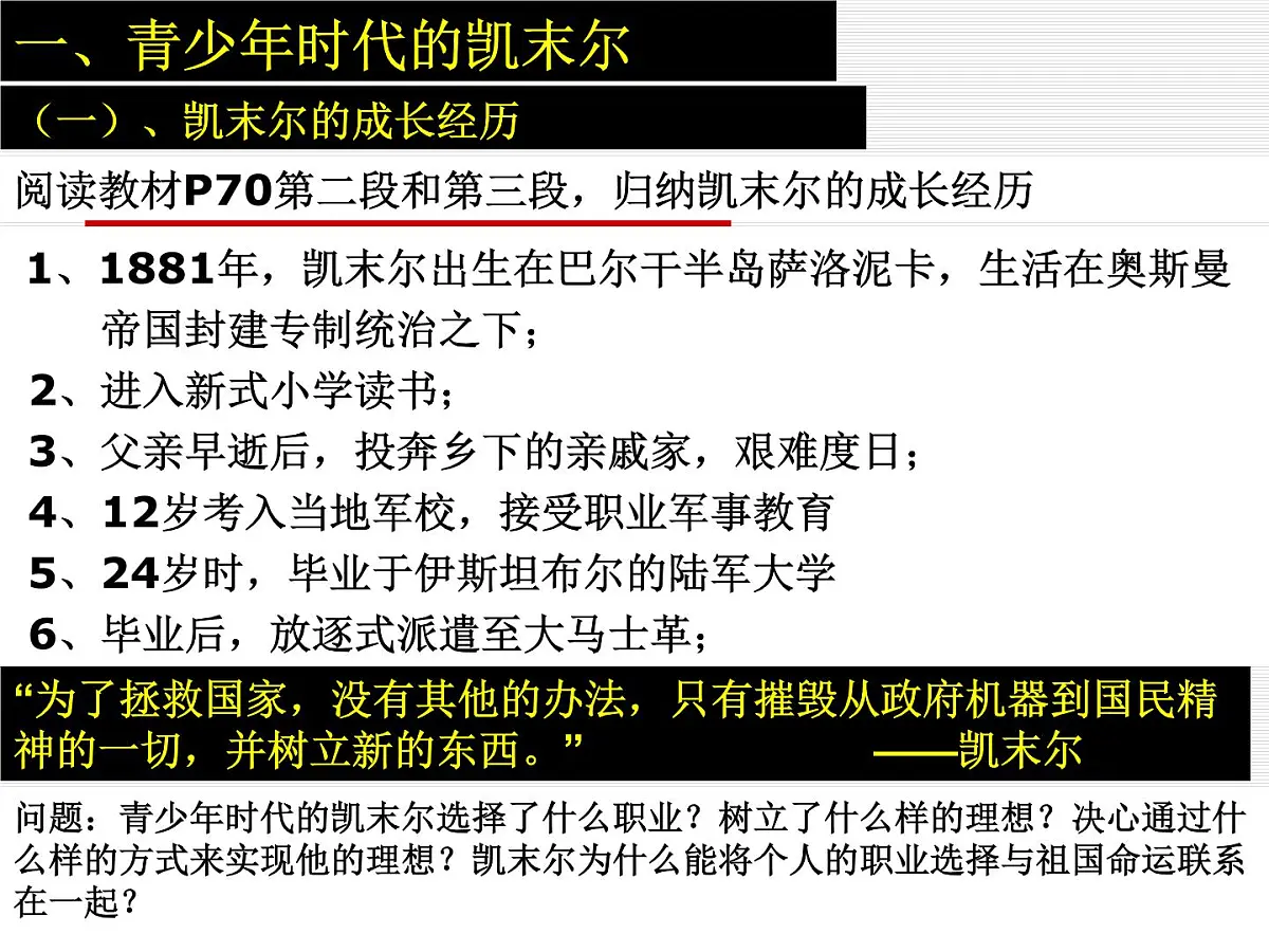 人民版高中历史选修4 4-4《“土耳其之父”凯末尔》课件第2页