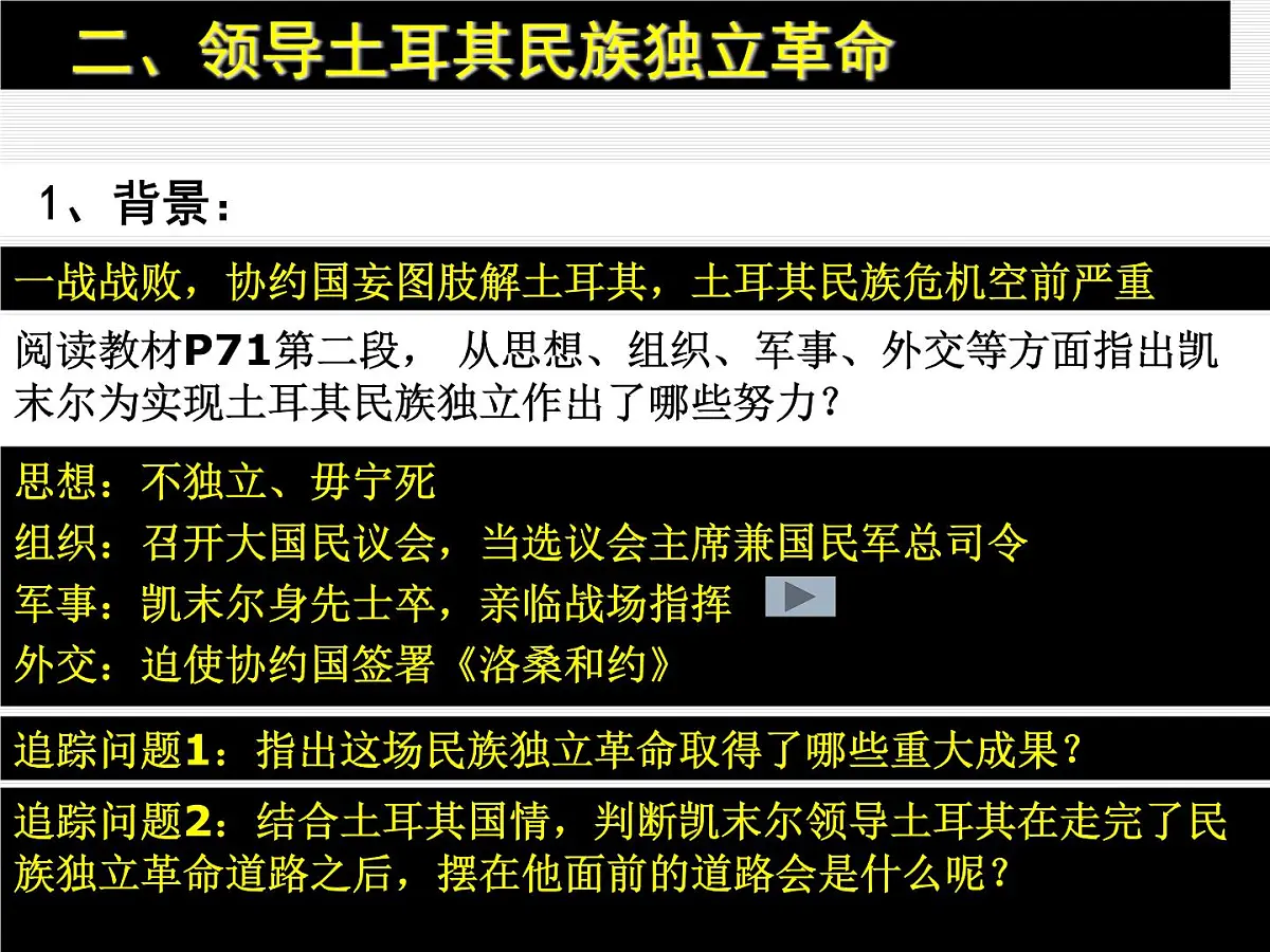 人民版高中历史选修4 4-4《“土耳其之父”凯末尔》课件第6页