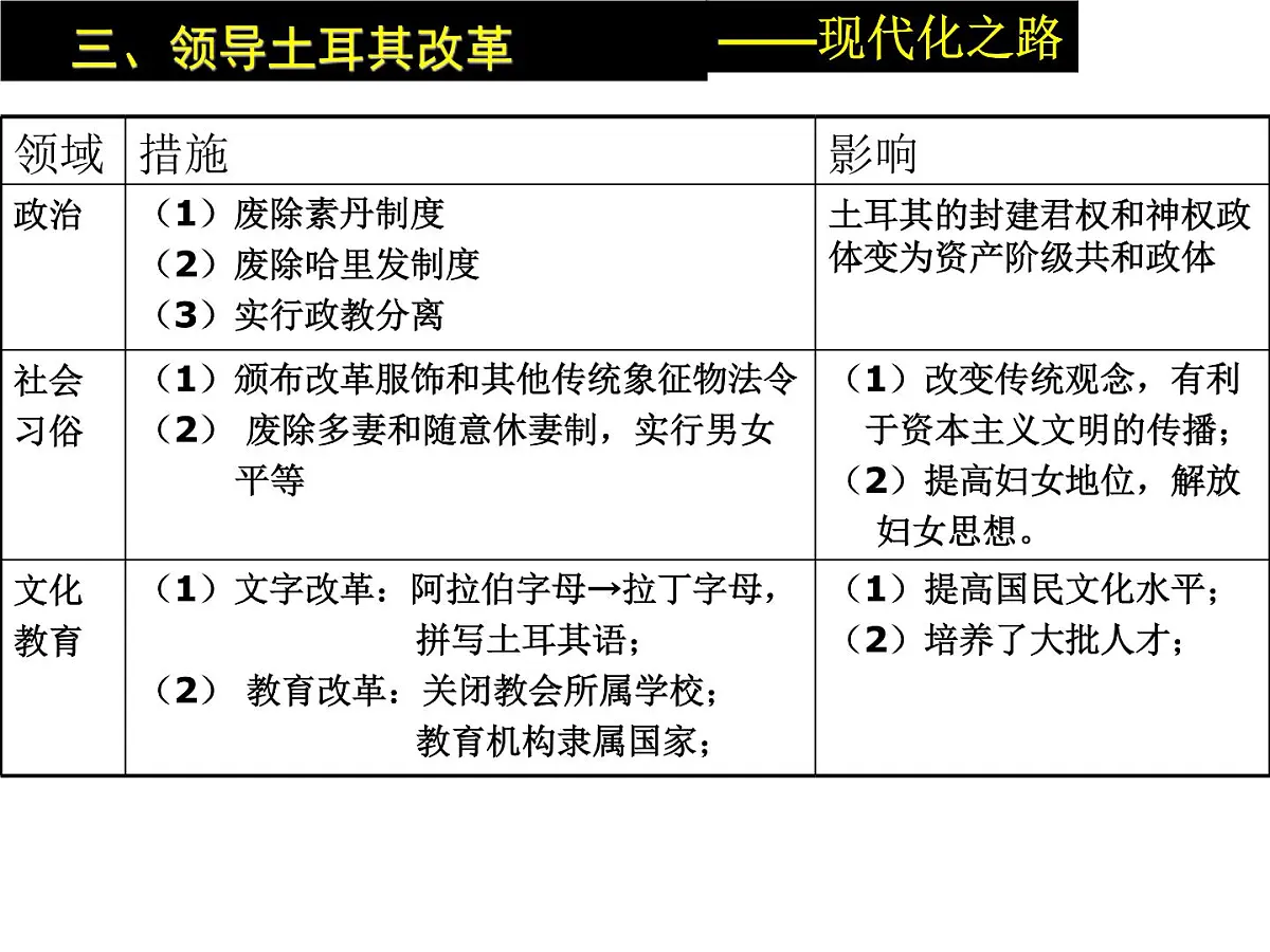人民版高中历史选修4 4-4《“土耳其之父”凯末尔》课件第8页