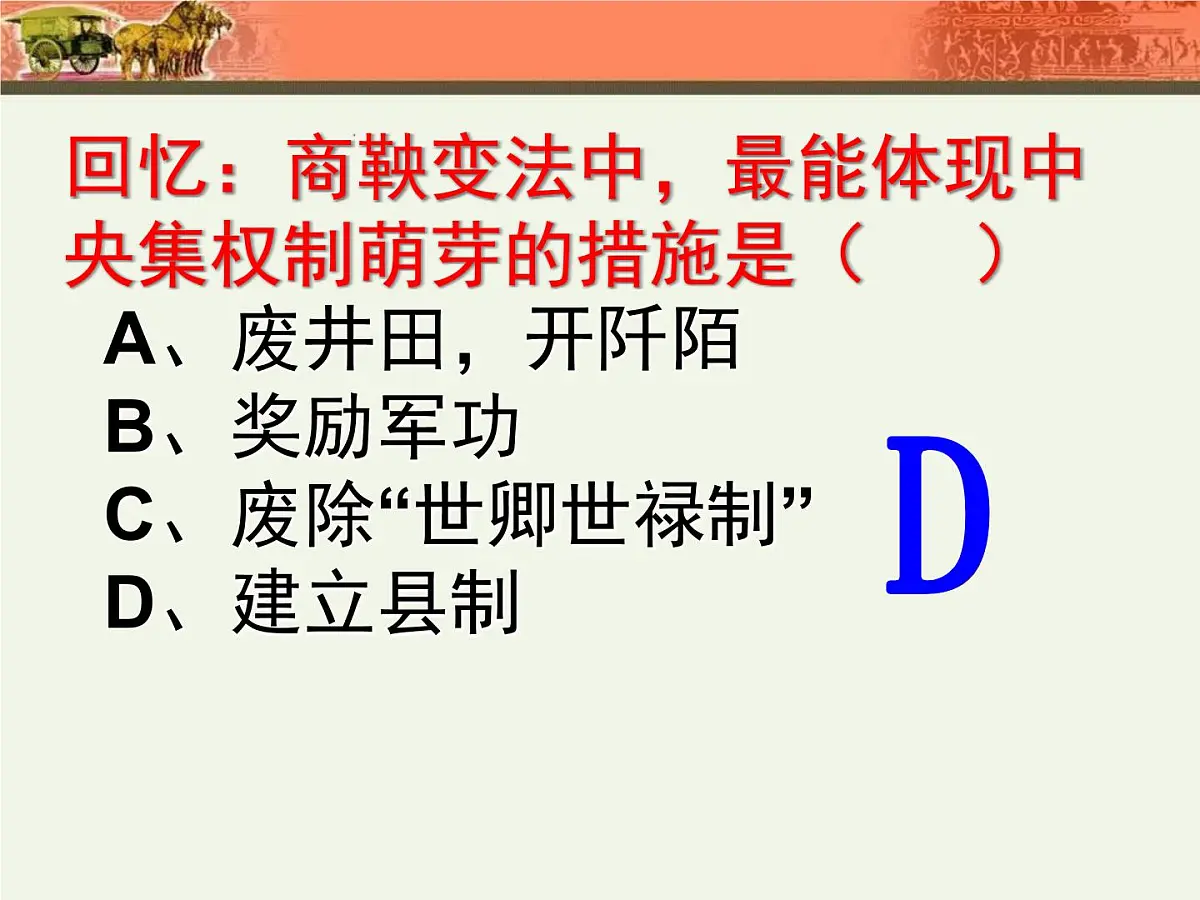 人民版高中历史选修1 2-2《秦国的崛起》课件第3页