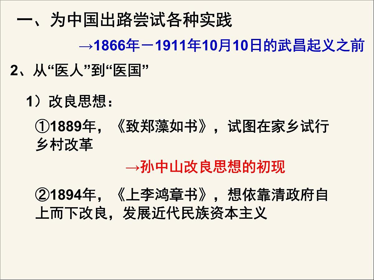 人民版高中历史选修4  4-1《中国民族民主革命的先行者——孙中山》课件第8页