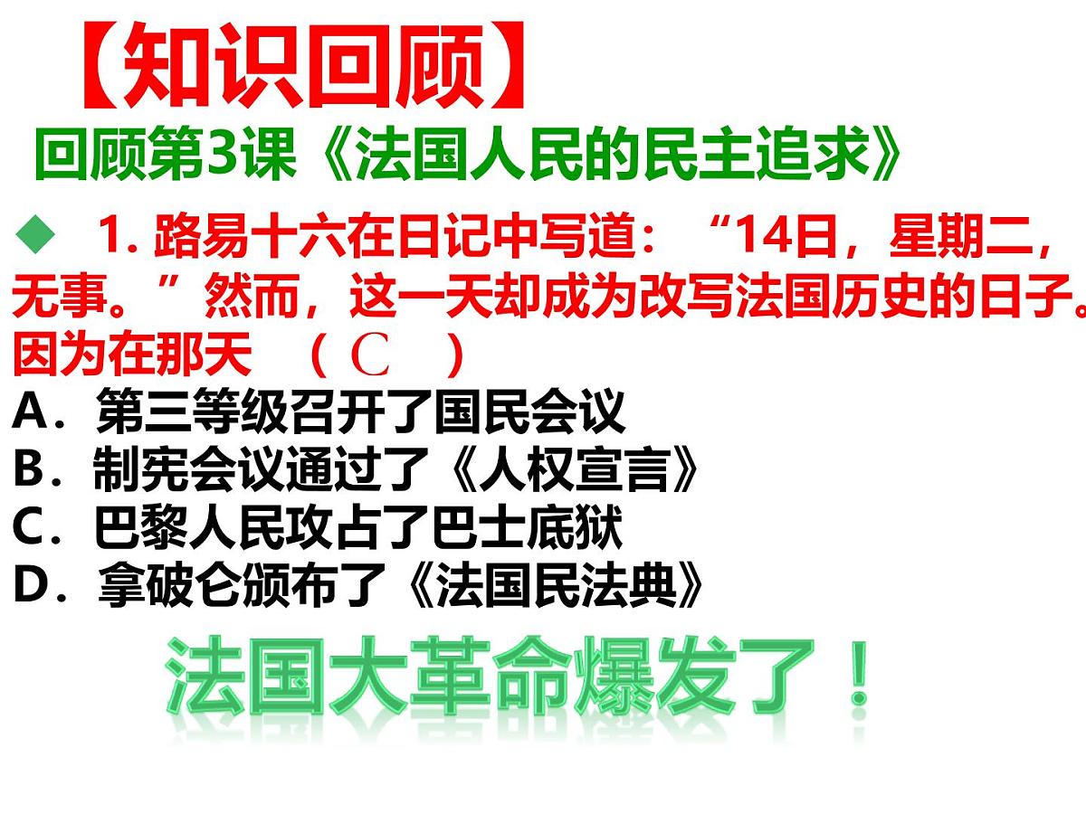 人民版高中历史选修2 3-4《拿破仑时代的欧洲民主》课件第2页