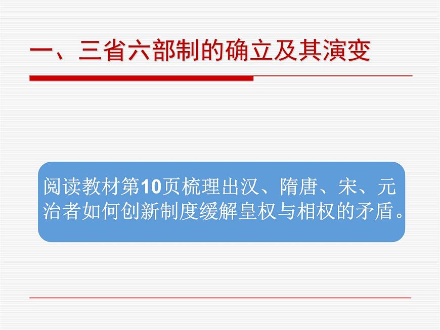 岳麓版高中历史必修1 1-3《古代政治制度的成熟》课件第3页