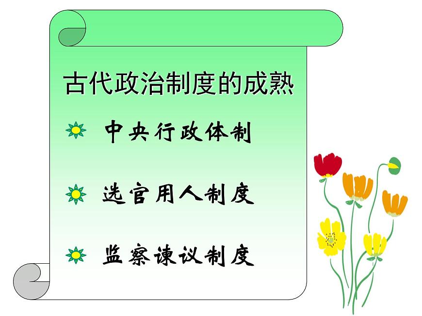 岳麓版高中历史必修1 1-3《古代政治制度的成熟》课件第2页