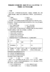 河南省周口市项城市第一高级中学2024-2025学年高一下学期第二次月考历史试题（解析版）